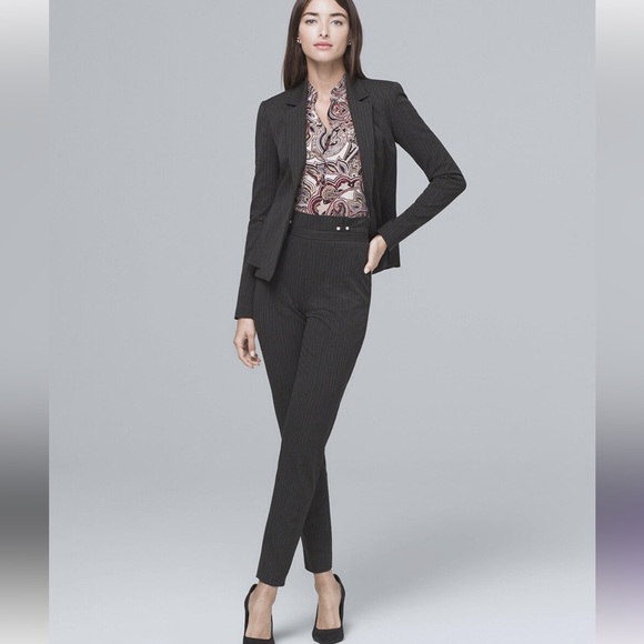 White House Black Market Pants - WHBM Grey Pinstripe Suit